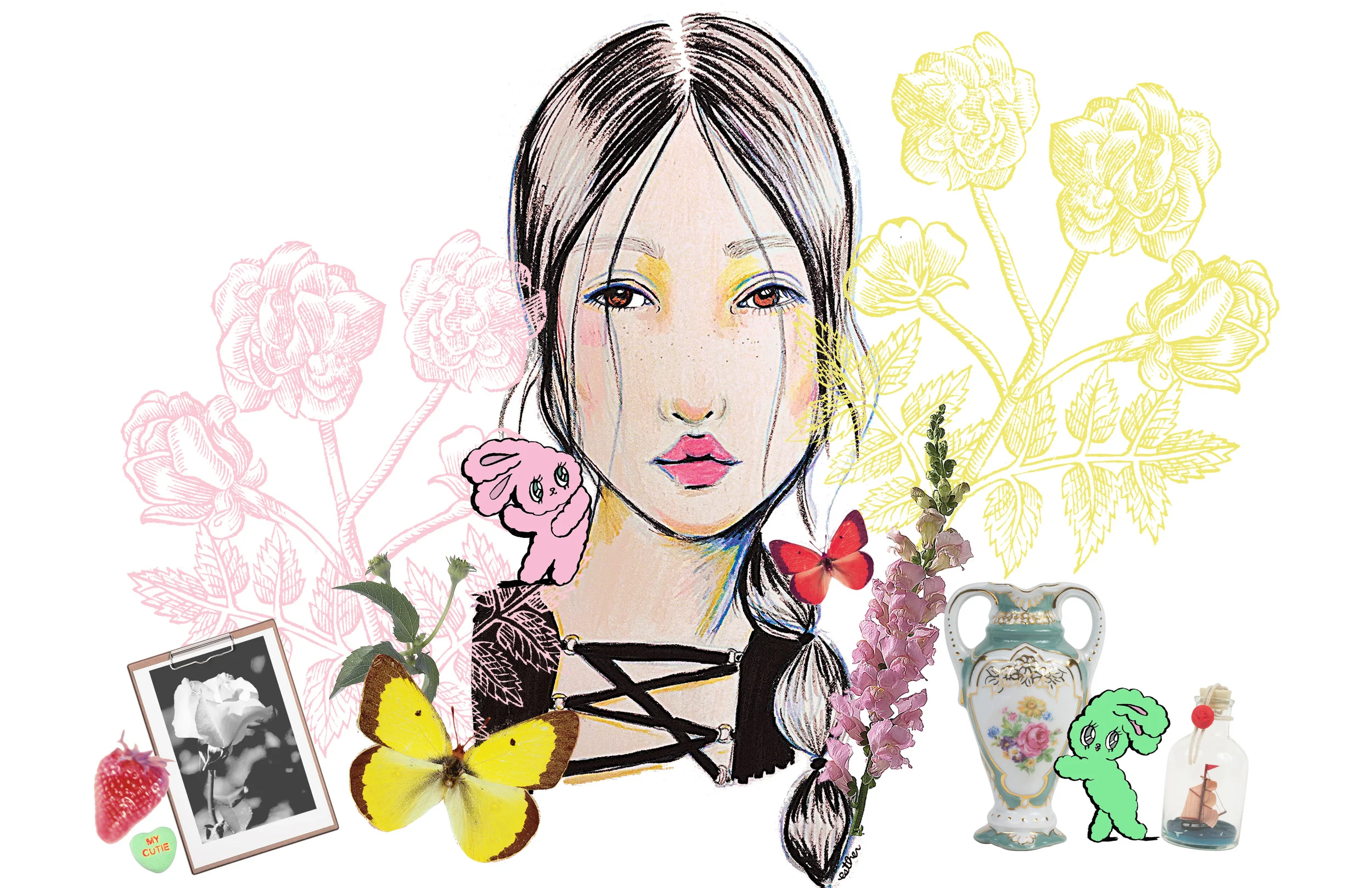 mixed media. collage. 2015. estherlovesyou