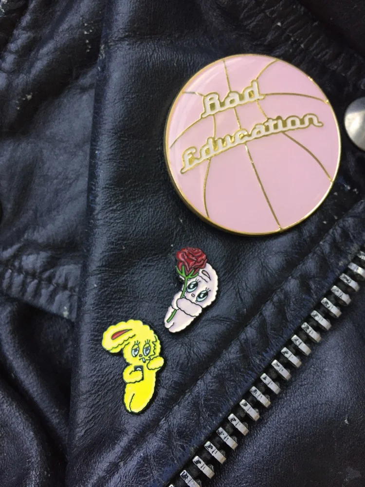 Rosebunny pin and Badbunny pin