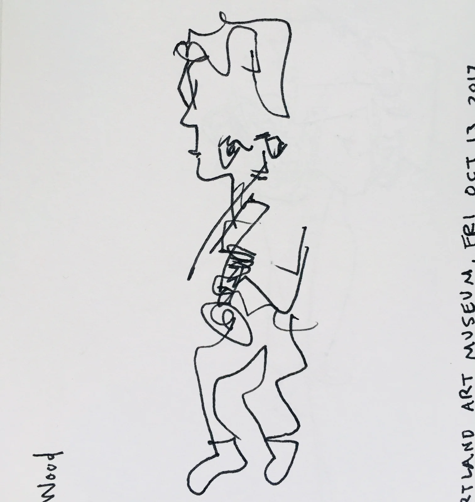 Noah plays trumpet.