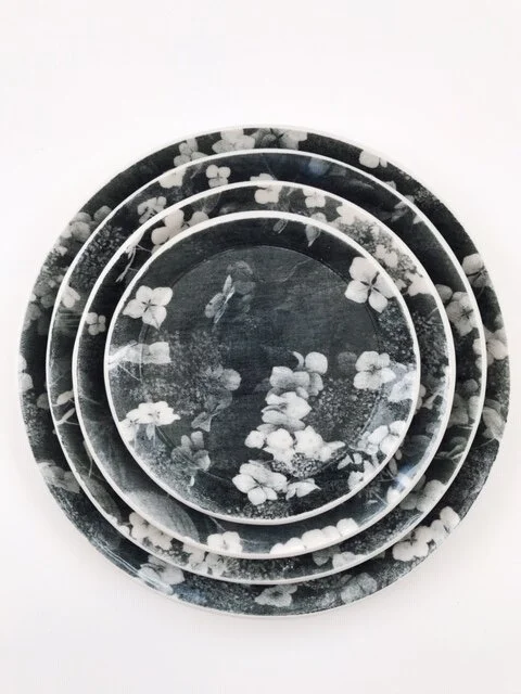 Hydrangea Porcelain Plates