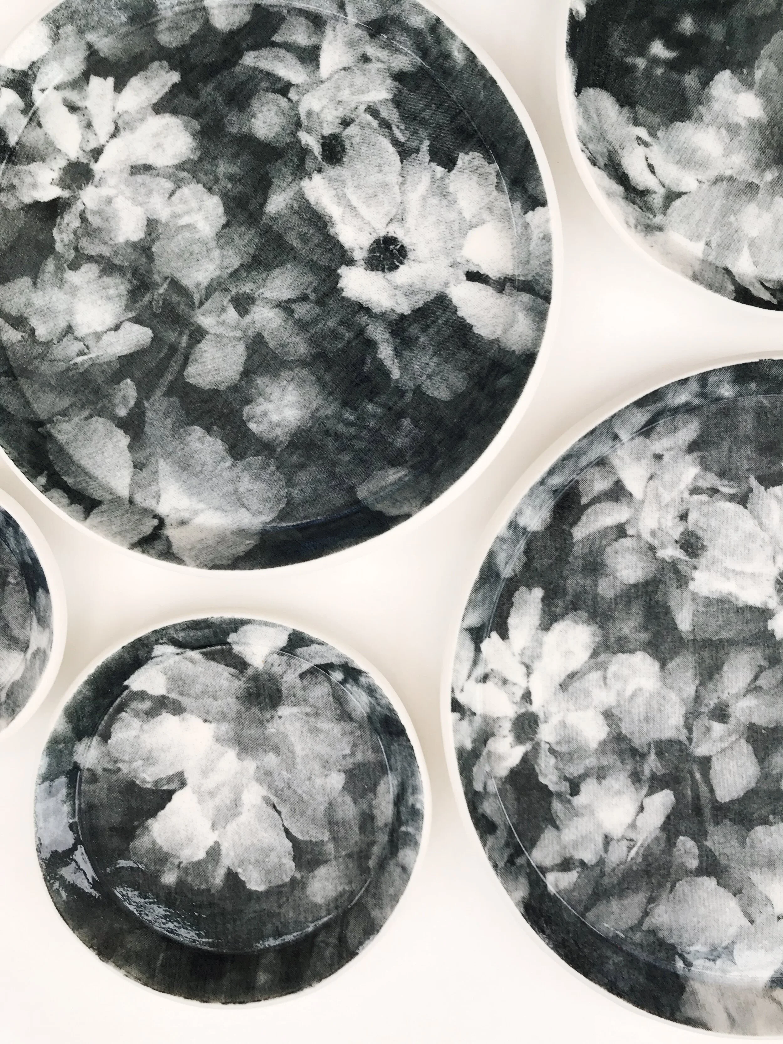 Tree Blossom Porcelain Plate Stack