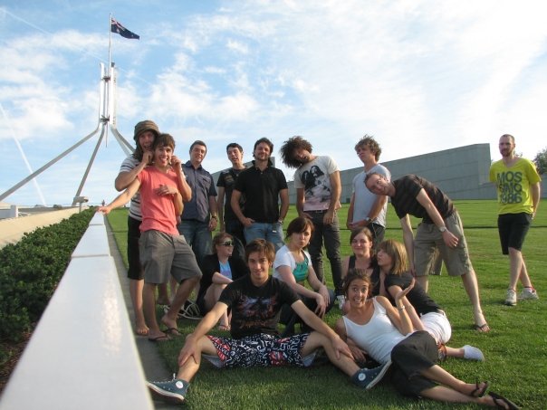 Early days of our church life, meeting on top of Parliament House.