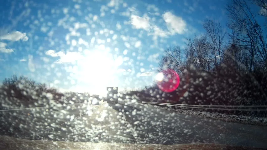 too much dirt on a windscreen can obscure the view.