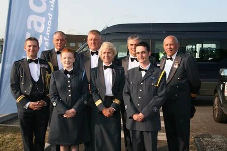 ATC Gala Dinner group including Wing Commander Michael Miskimmin