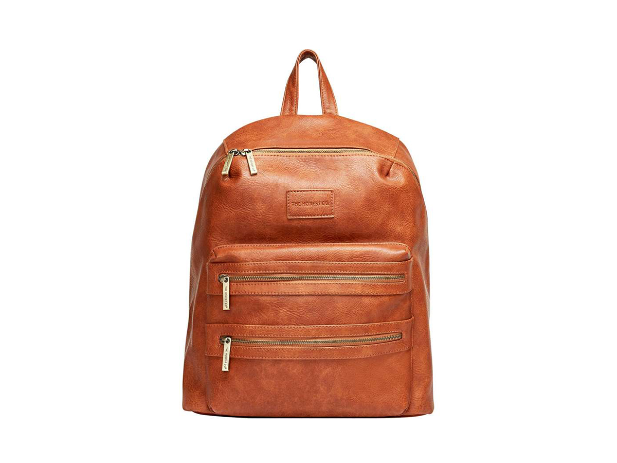   Honest Co. City Faux Leather Backpack in Cognac , $150 