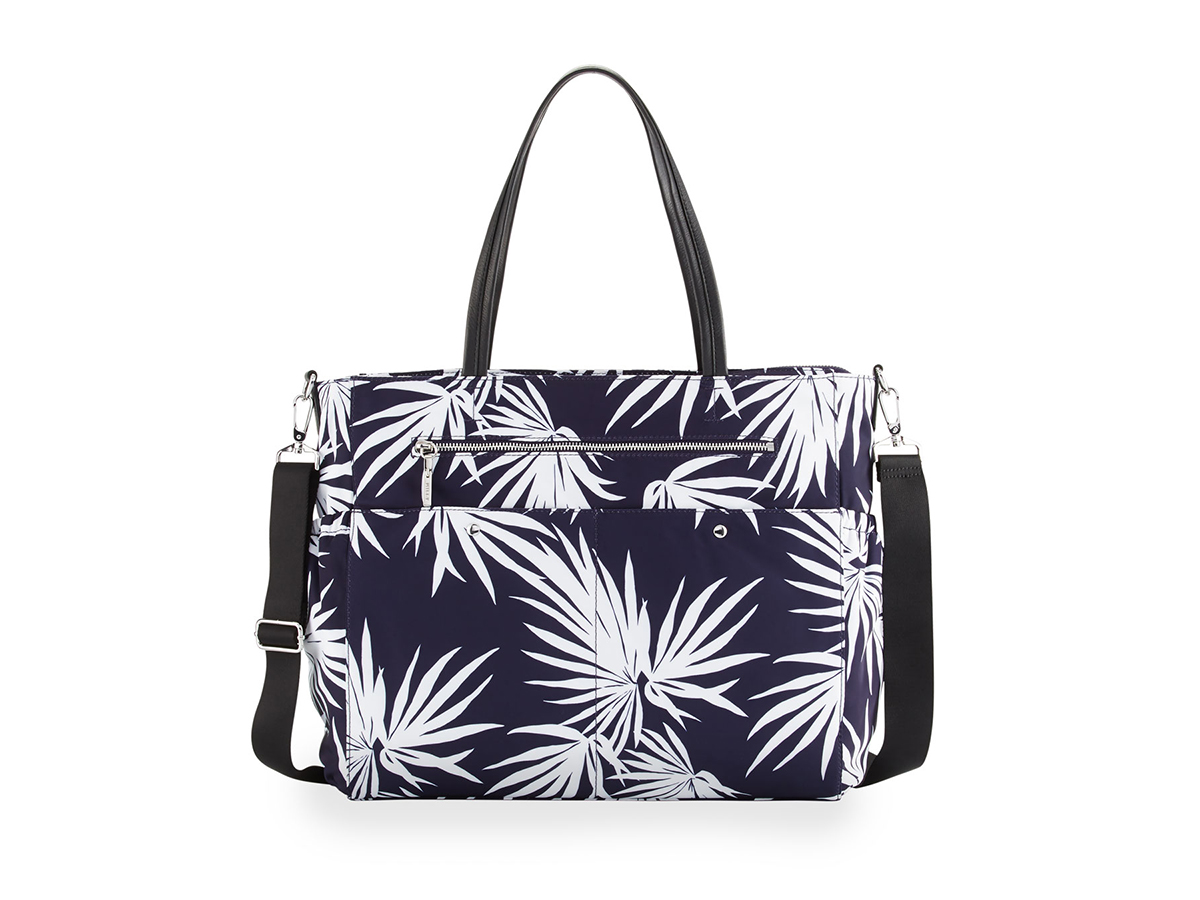   Milly Minis Palm-Print Diaper Bag in Navy , $273 (orig. $365) 