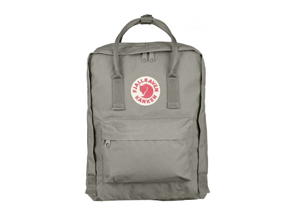   Fjallraven Kanken backpack in Fog , $80 