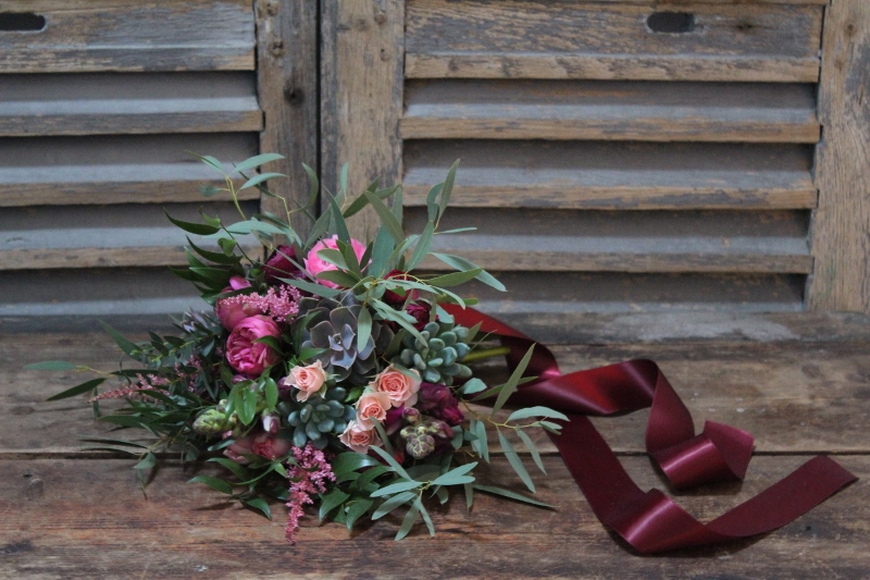 Bridal bouquet with succulents