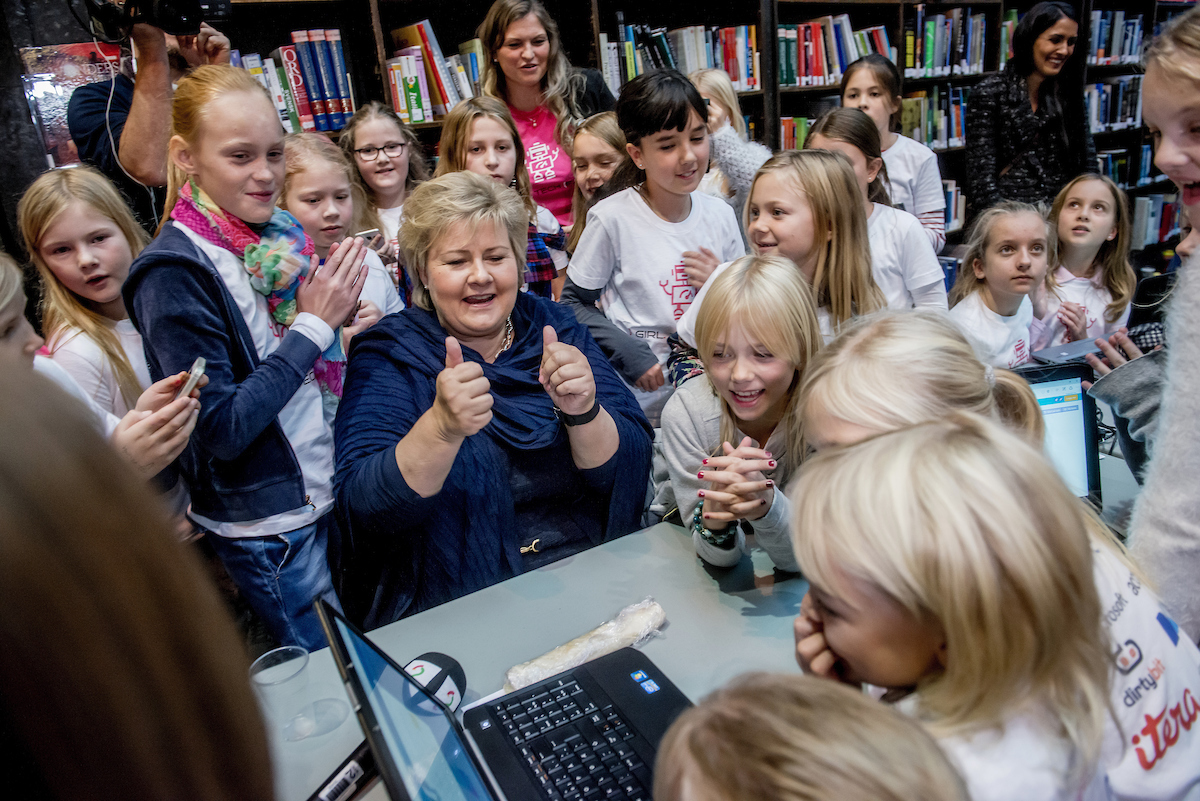 Statsministeren Erna Solberg skapte stor glede under dagen.