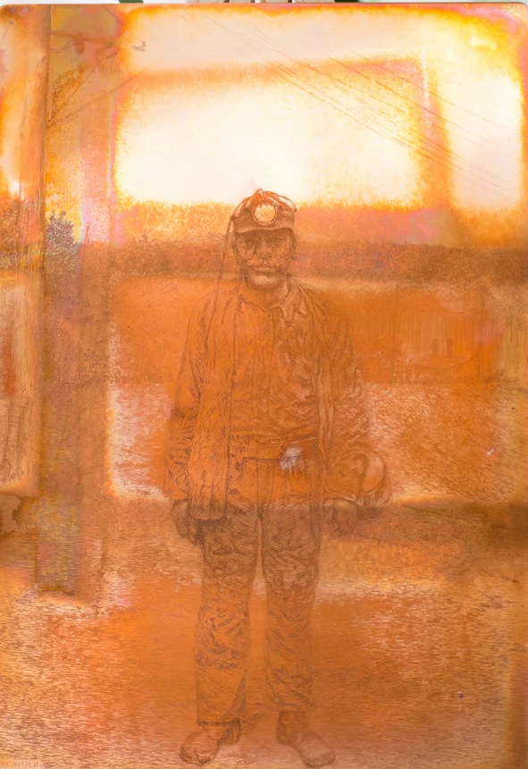 Copper Plate for The Weary Miner ca 1978
