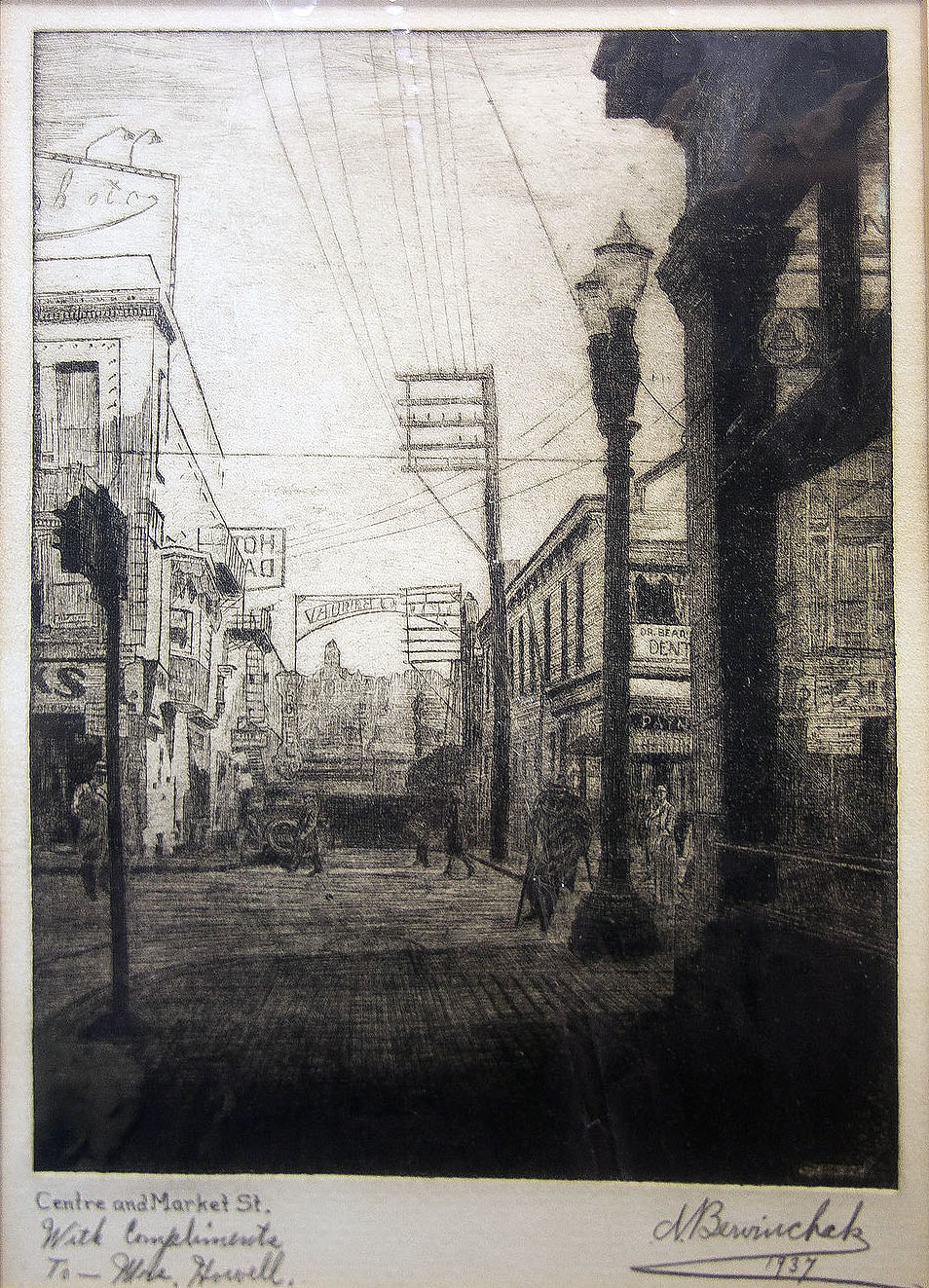 Centre and Market St. Pottsville, Pa., 1937