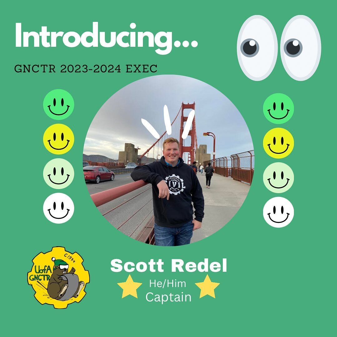 It&rsquo;s time to start introducing our new 2023-2024 exec team members!!!

First we have our new captain; Scott Redel!