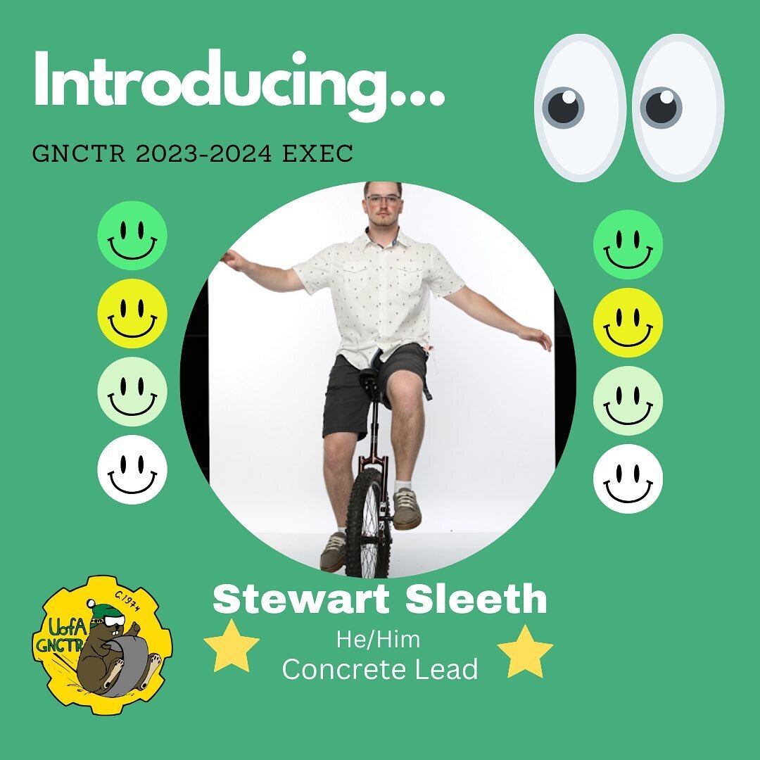 Introducing the concrete lead, aka team acrobat; Stewart Sleeth!