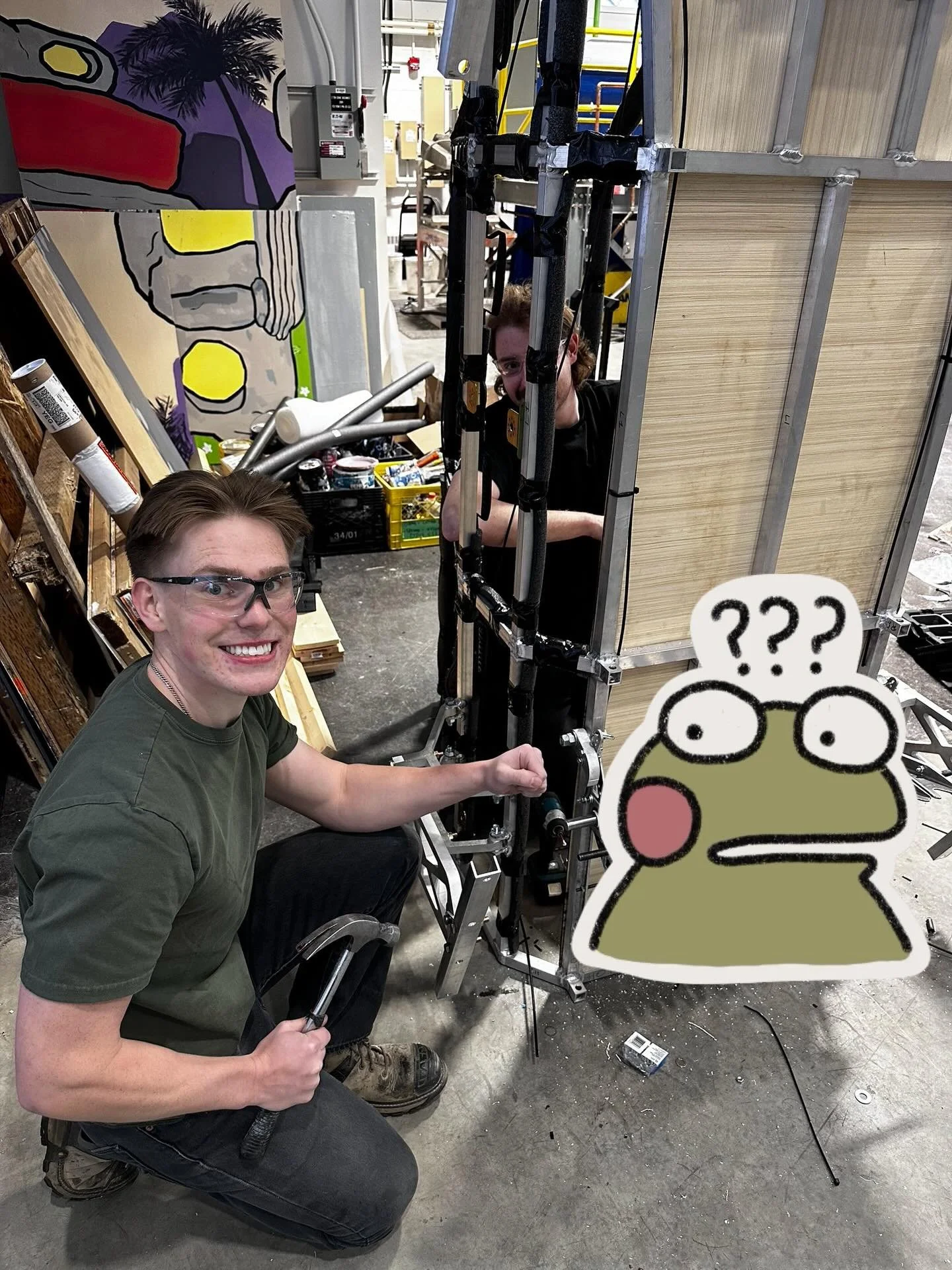 Stefan lurkin during our superstructure finishing touches #scary