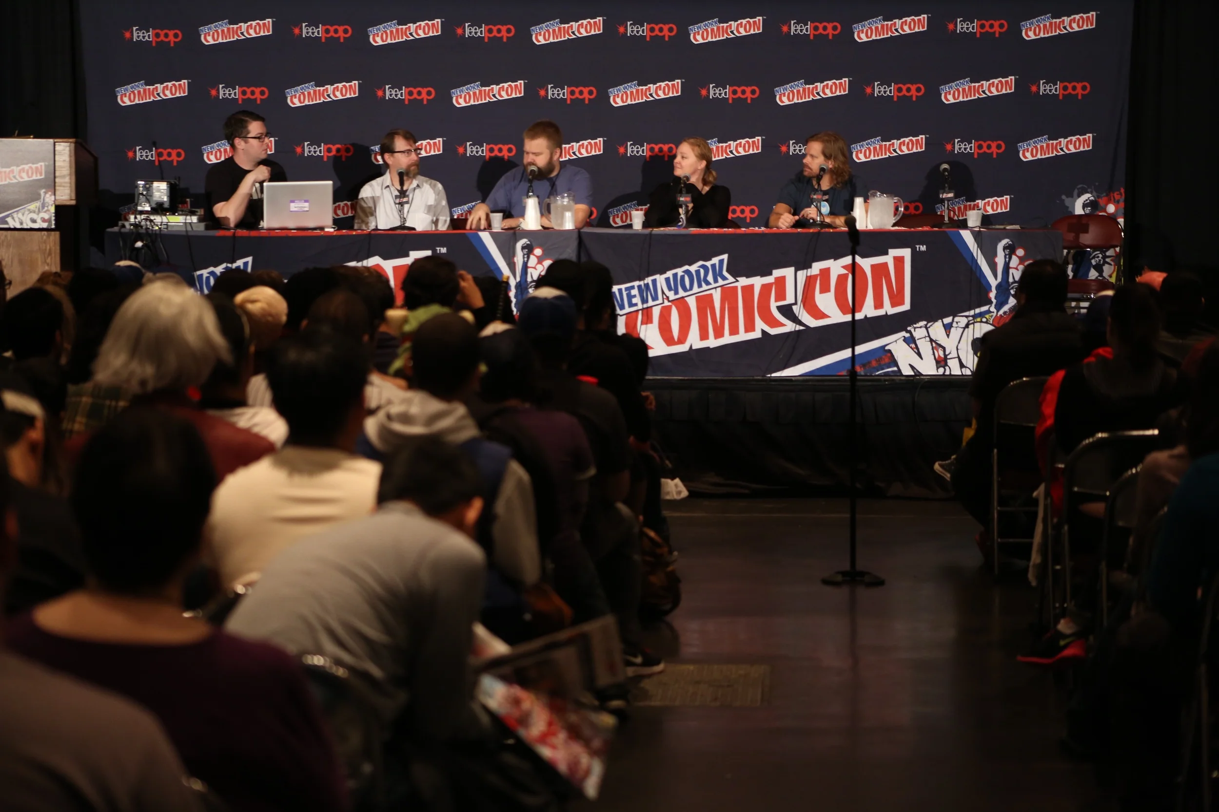 Robert Kirkman ( The Walking Dead ) and company at a NYCC panel. (2014)