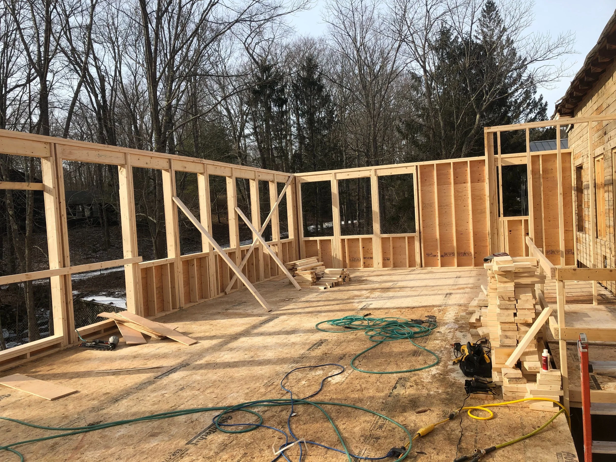 ON THE RIGHT IS THE NEW KITCHENETTE AND CHAIR STORAGE ROOM