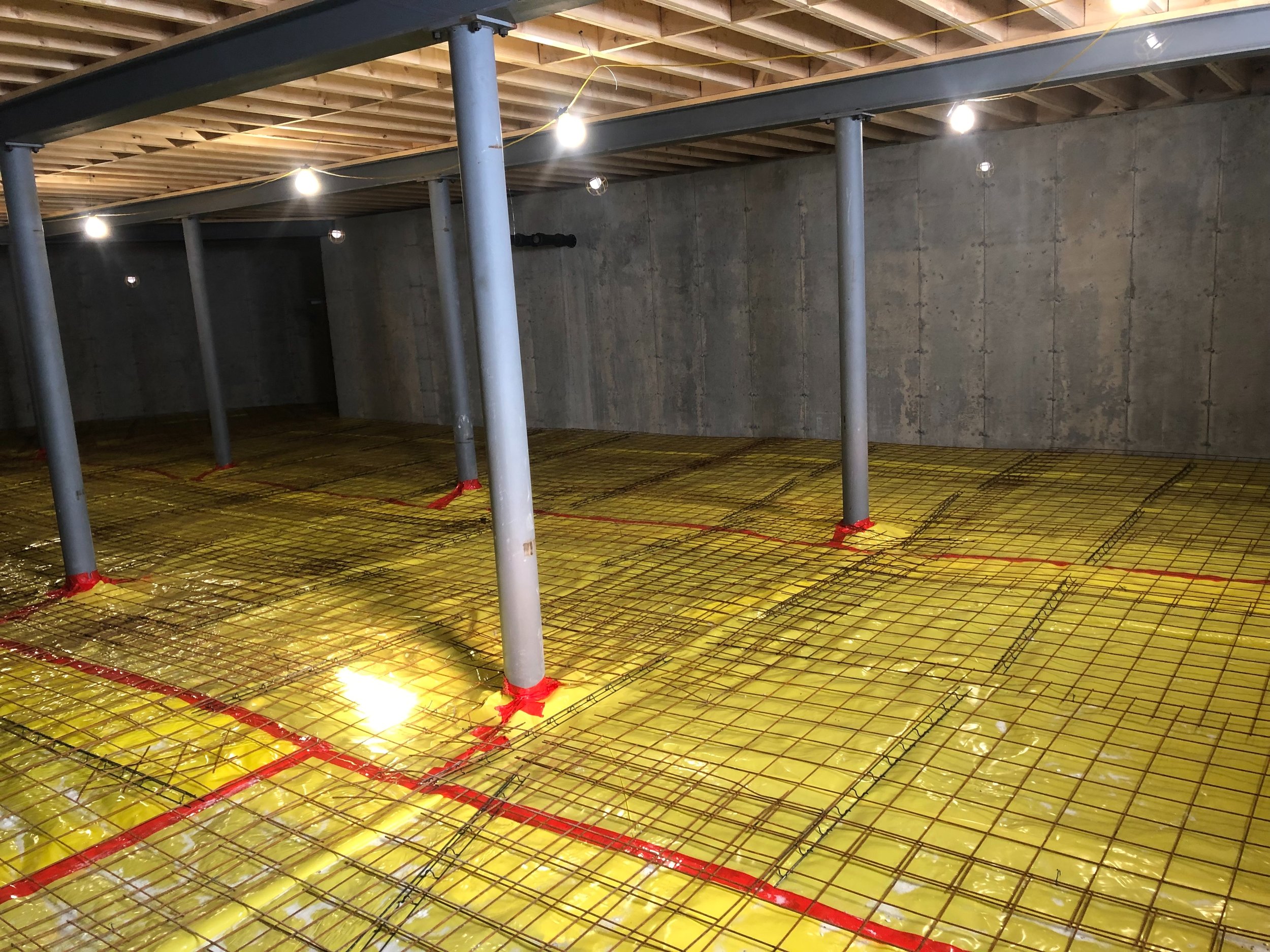 BASEMENT IS ALL READY FOR THURSDAY’S POUR.