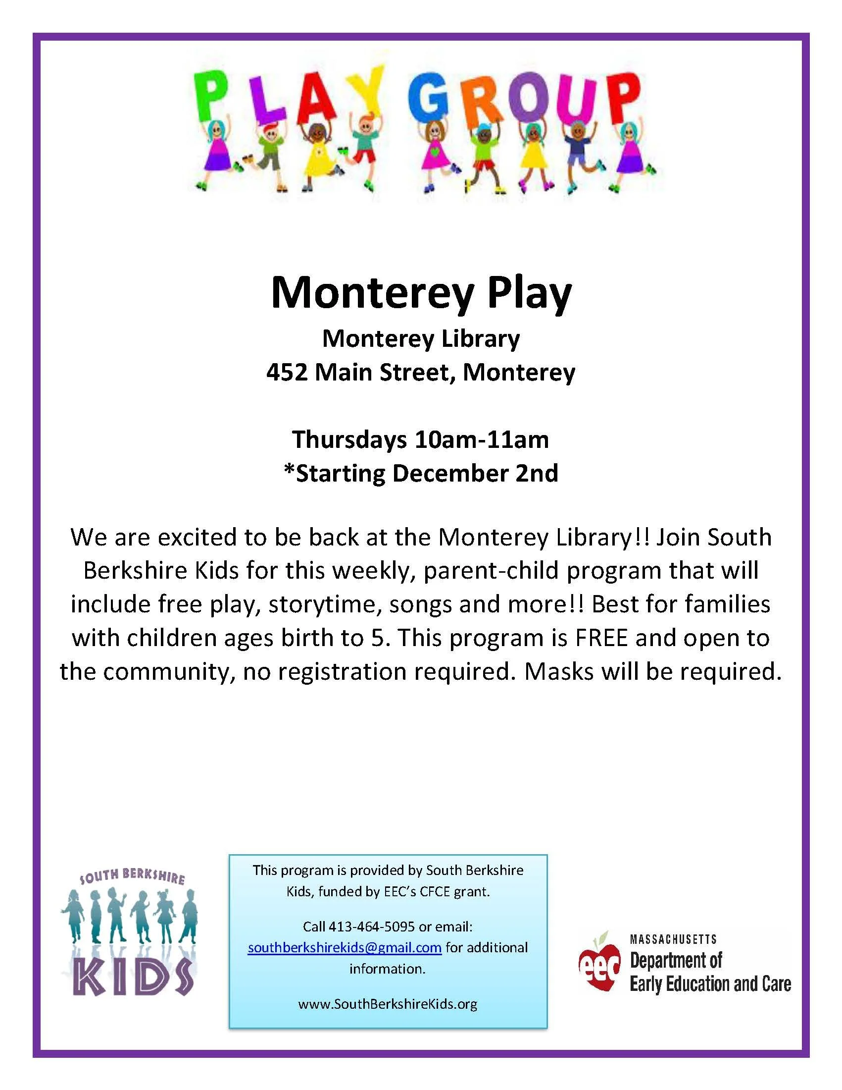 Monterey Play Group — Monterey Library
