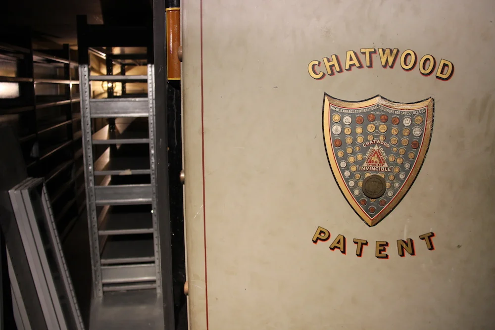 The most valuable wines will be stored in the old bank vault 