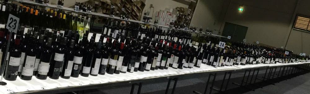 Hundreds of bottles hoping to get lucky at a competition