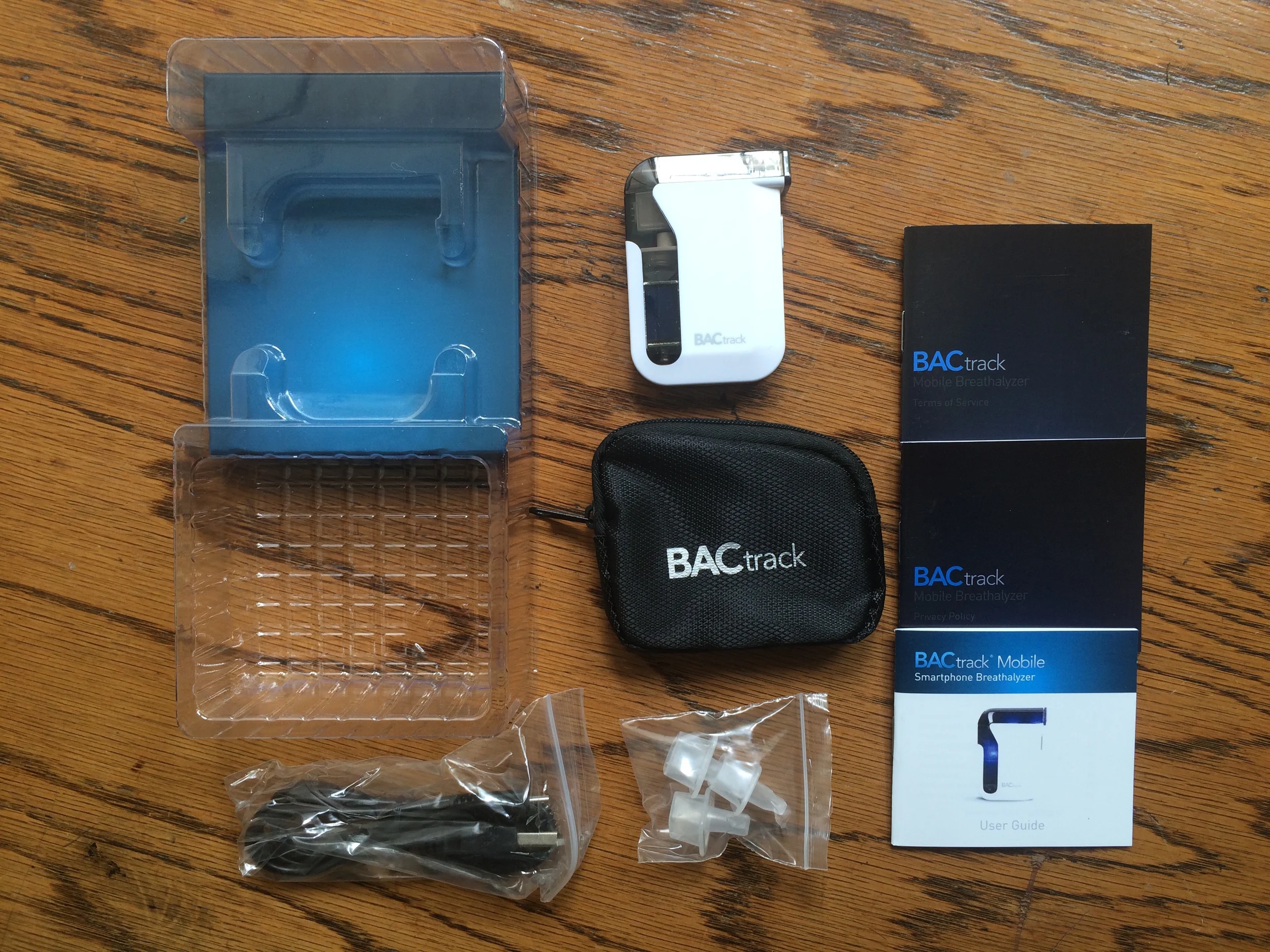 The BACtrack Mobile unpacked