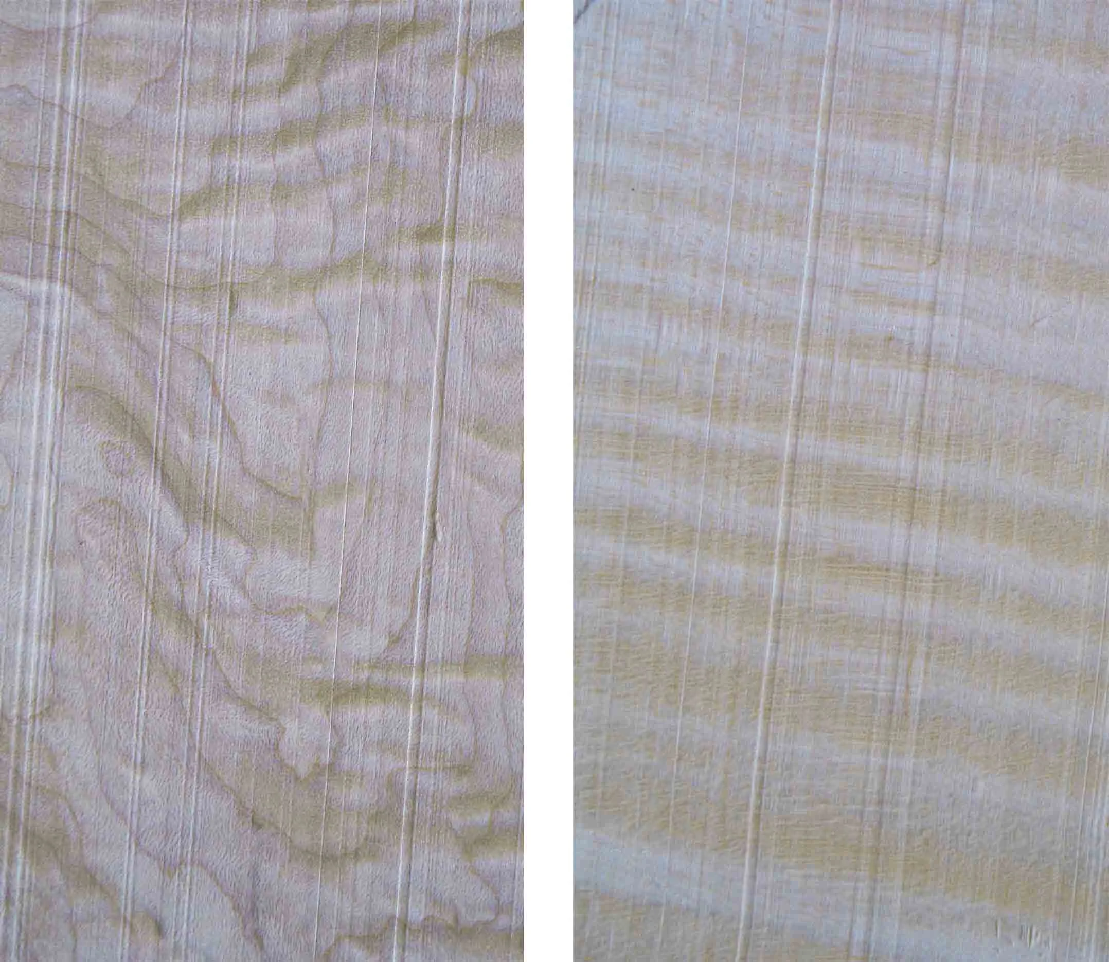 L. slab, R. quarter