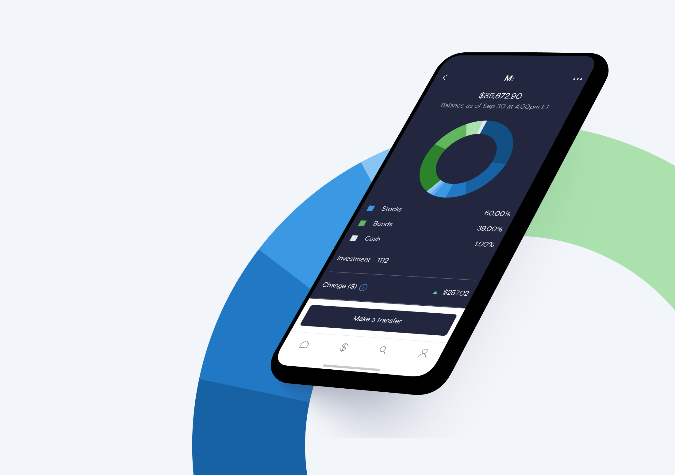  Re-design of the Marcus Invest dashboard, an overview page where customers monitor and manage their robo-advised investment portfolios. Launched in early 2021, Marcus Invest brought automated portfolio management from Goldman Sachs to the general co