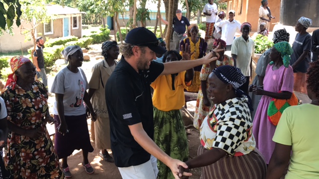 Matt dancing with the widows.