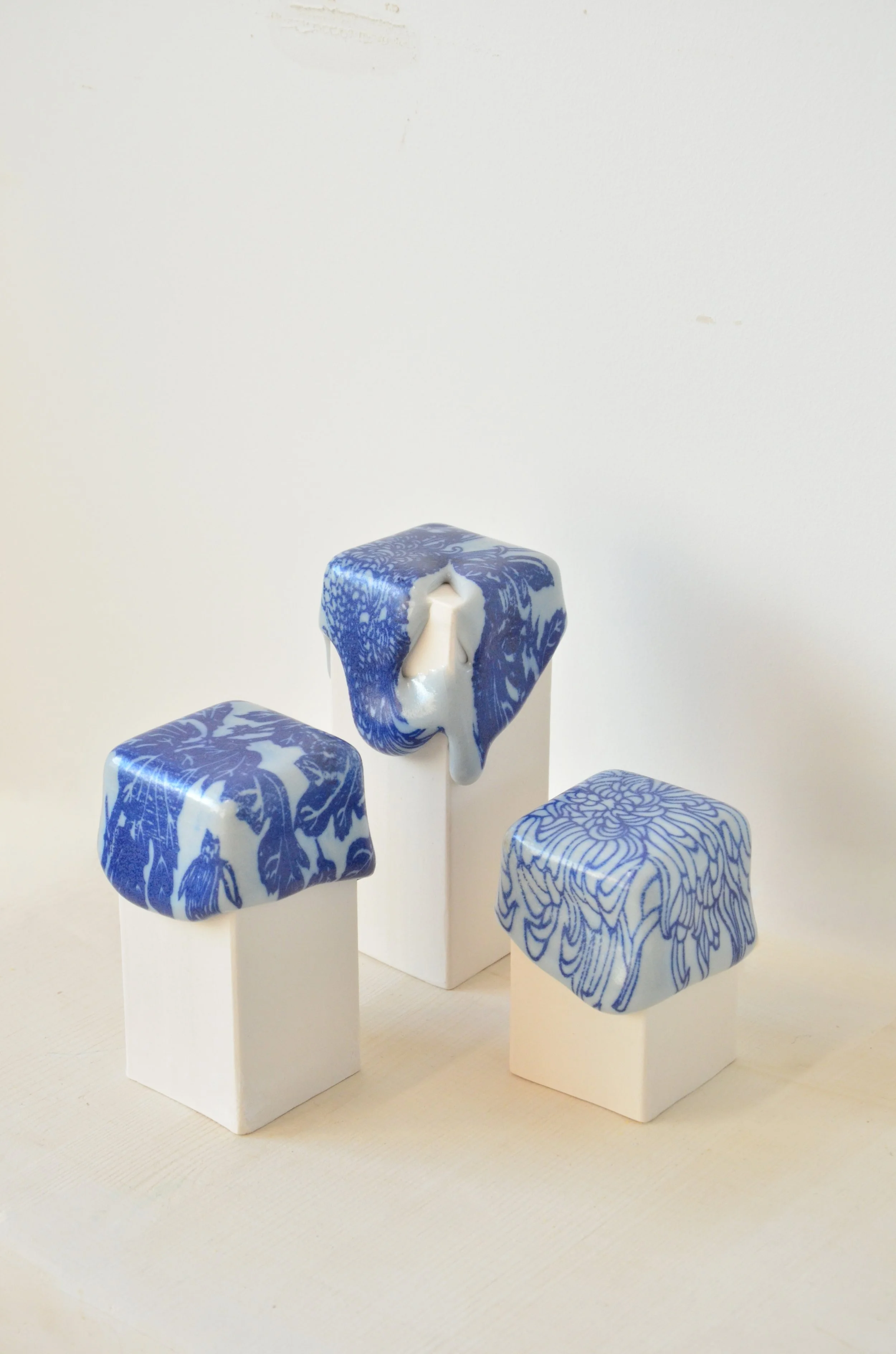 25. Group 6, Re-print, Ceramic & Glaze, 2025, H16 to 9 x W6 x D6 cm, Helena Lacy.jpg