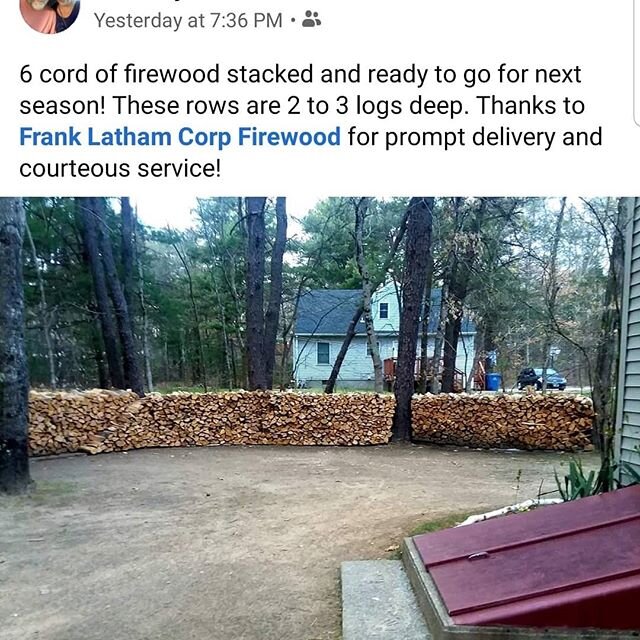 Whoa! Take a look at picture we received from a customer who recently received a 6 #cord delivery. 🙌👍🔥 #firewood #fence #fencedesign