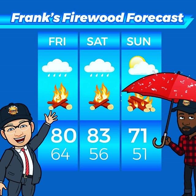 Camping this weekend and don't want your wood to run out fast? Take a look at Frank's Firewood Forecast! 🌧🌥👍Serving families in #Griswold and surrounding towns in #CT. 🔥🔥🔥 Call or Text Frank: 203-627-5189 www.lathamcorpusa.com
.
.
. .
.
.
.
.
.