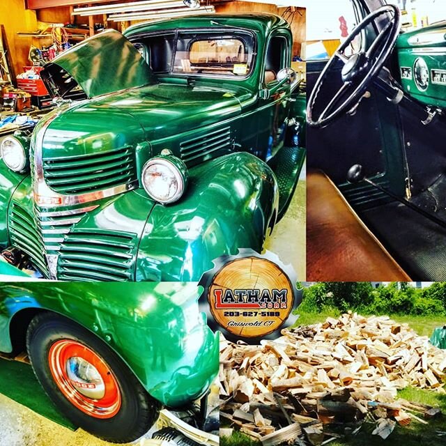 Talk about HOT WHEELS...Get a load of this 1940's Ram Truck from a recent firewood delivery! 🔥🚛🔥 This beauty is for sale &amp; road ready. If you're interested let us know. Serving families in #Mystic and surrounding towns in #CT. 🔥🔥🔥 Call or T