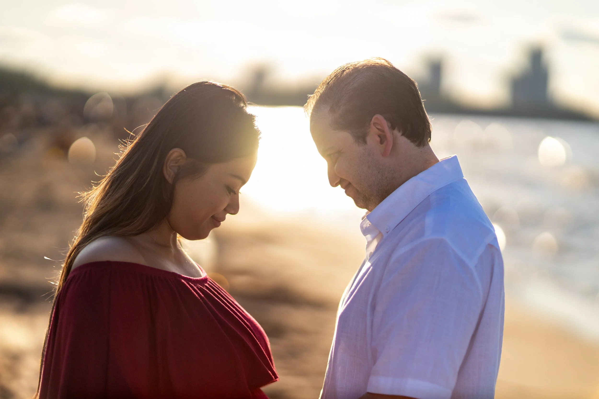Expecting Parents at Golden Hour