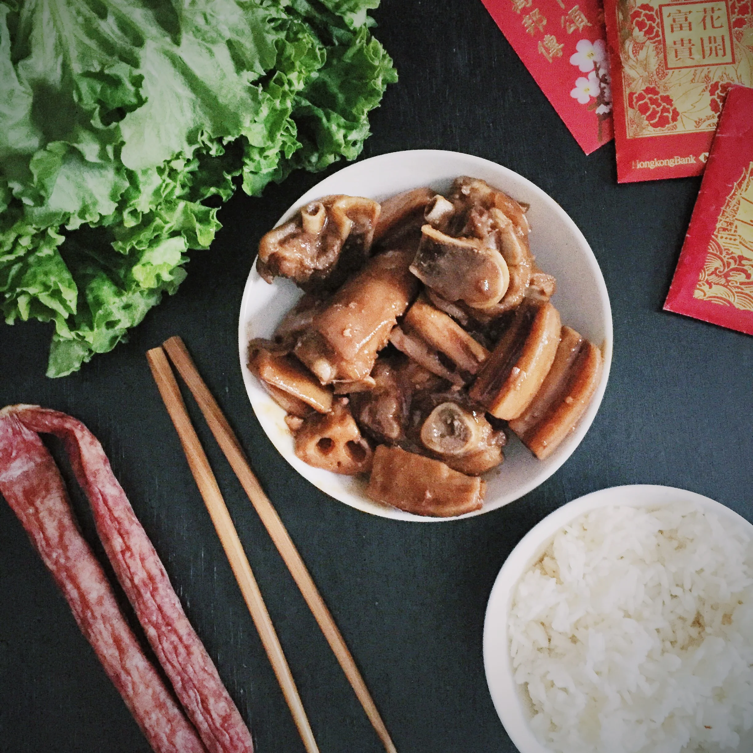 Braised Pork Trotter + Lotus Root