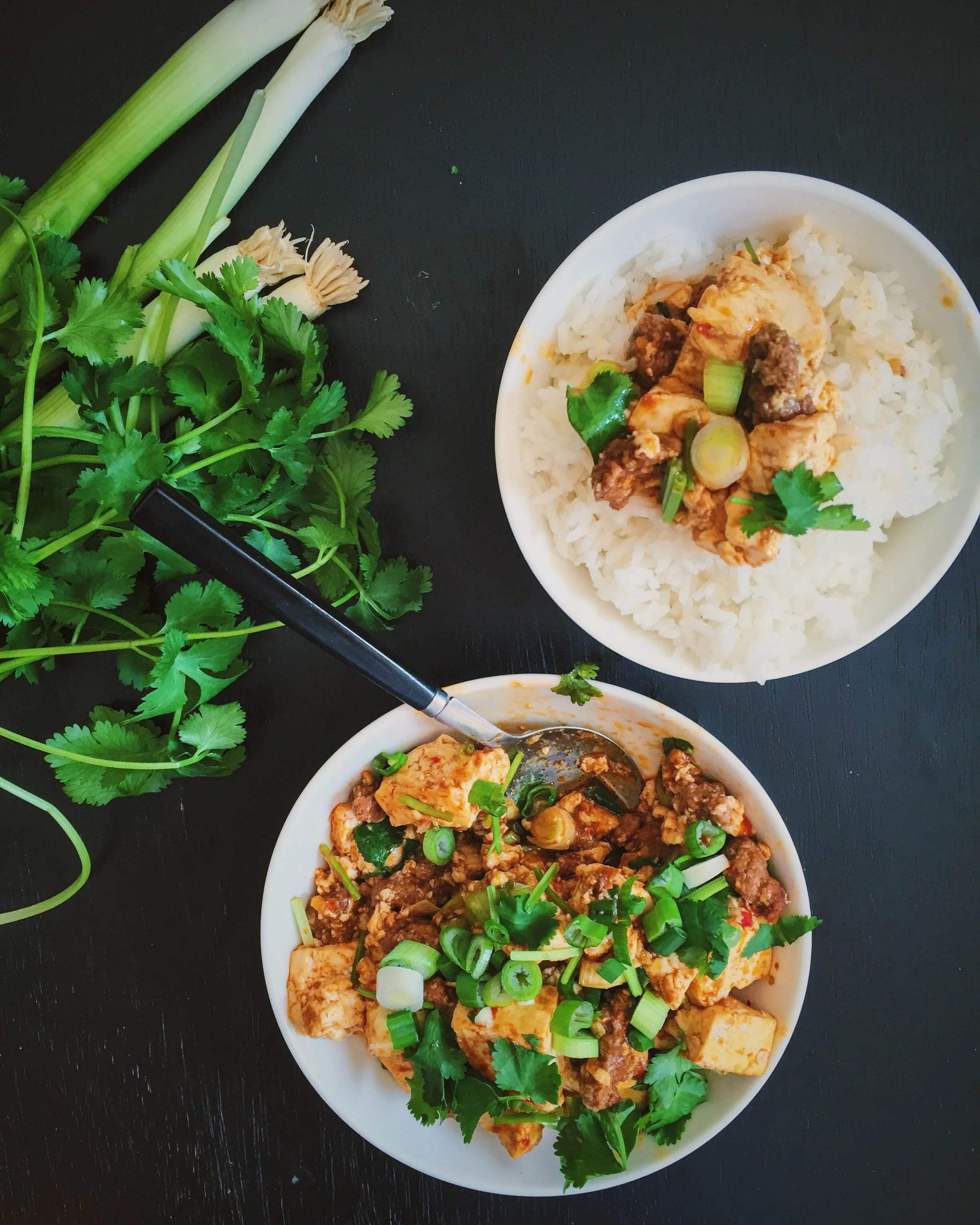 Ma Pao Tofu Served with Rice