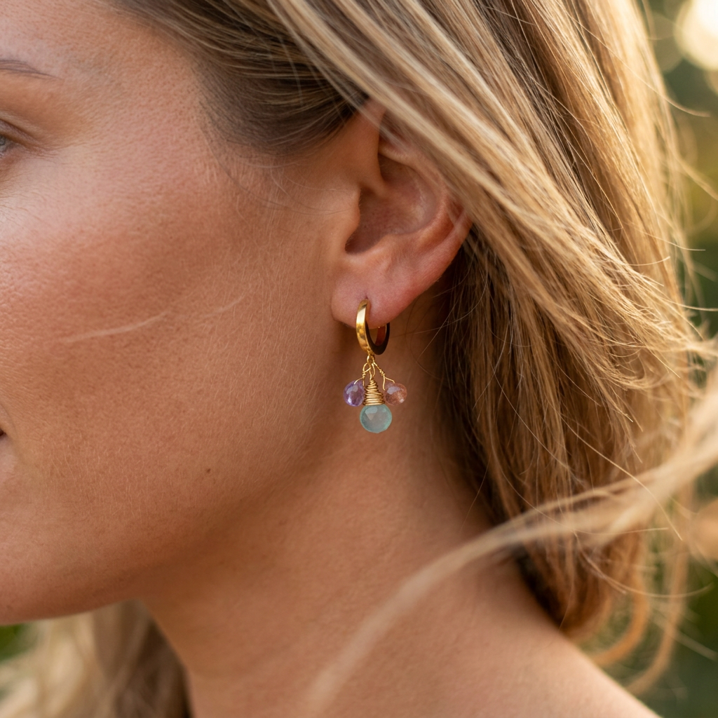 aqua chalcedony earrings, amethyst earrings, strawberry quartz earrings.png