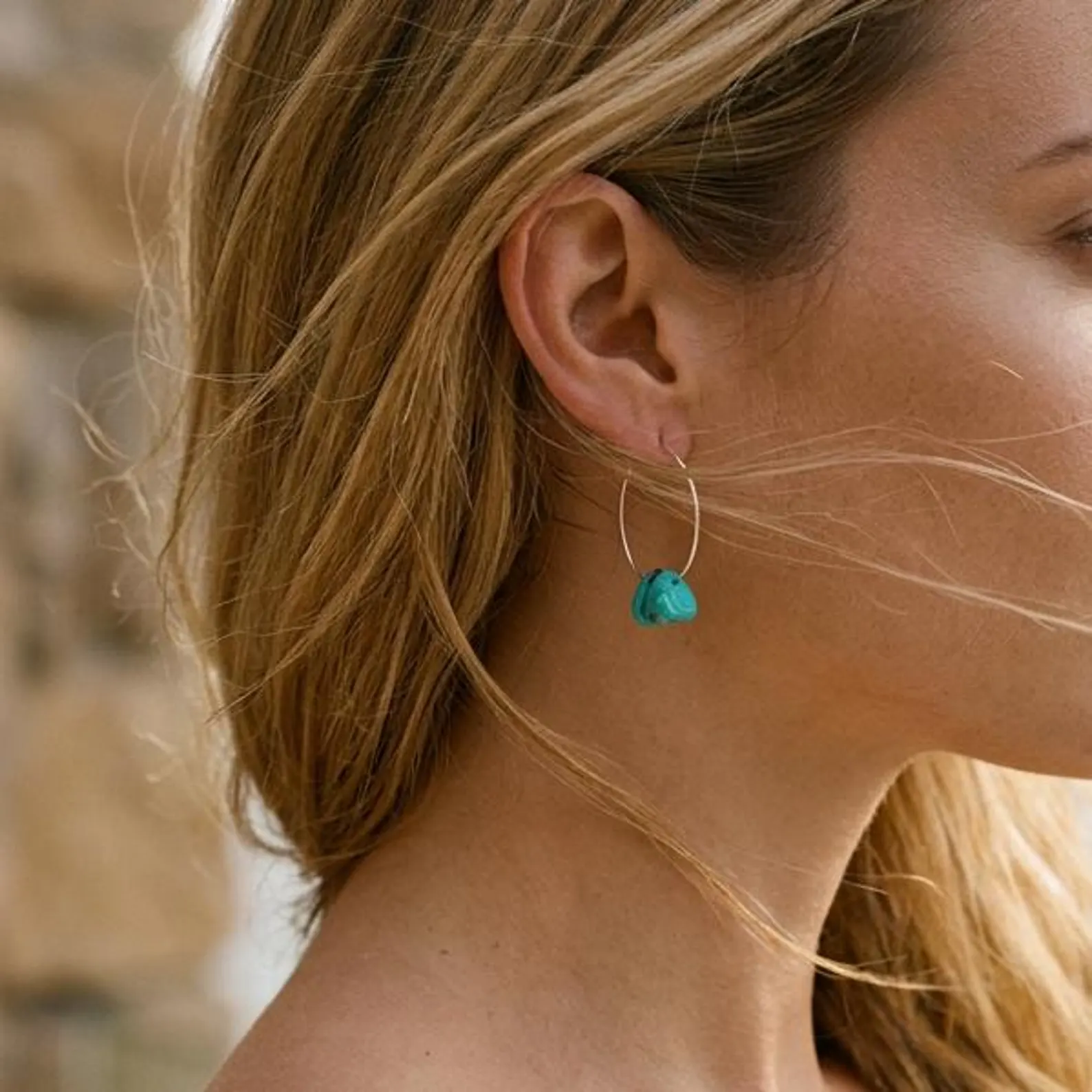 turquoise earrings, sterling silver and turquoise earrings and hoops.png