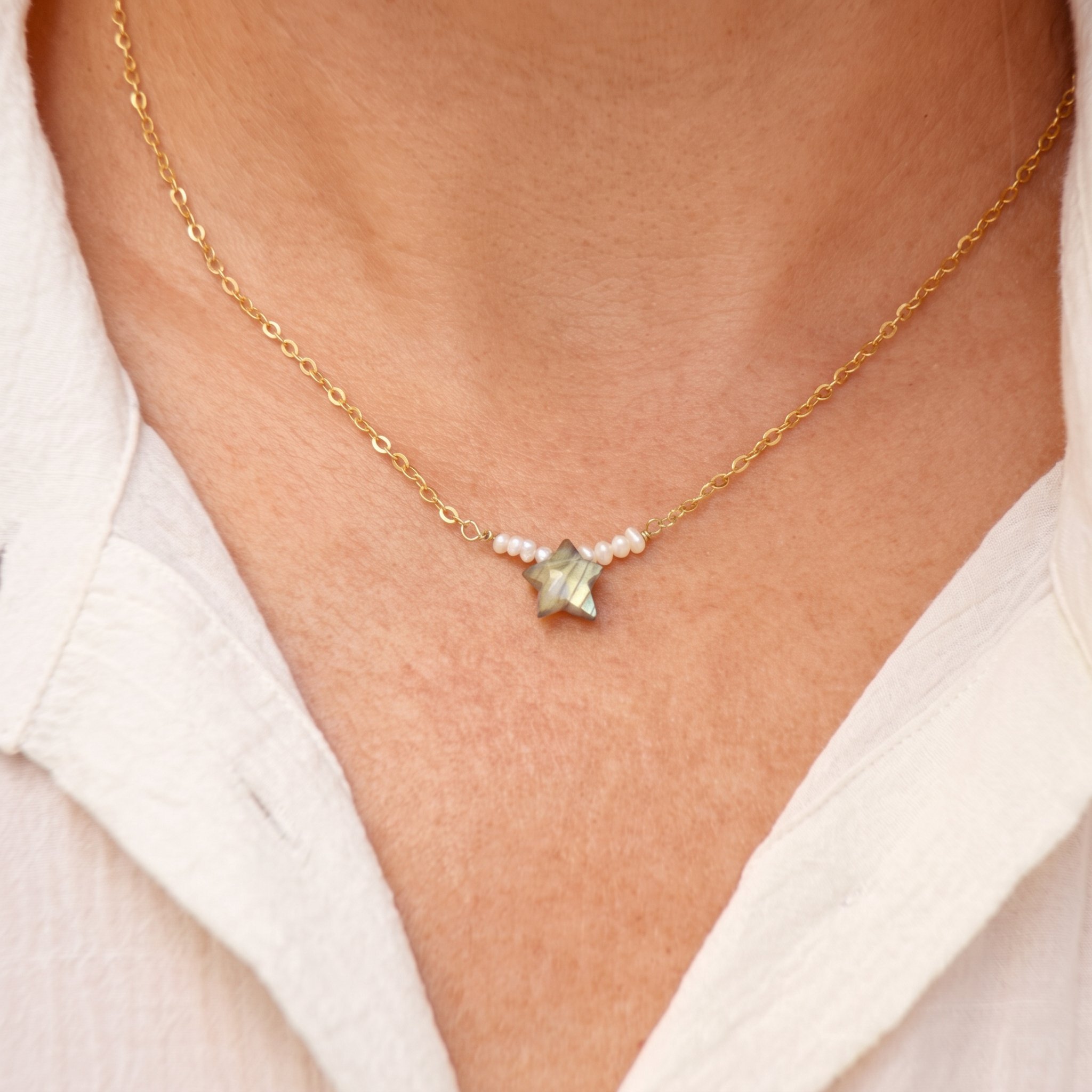 Labradorite Necklace, Star Necklace.jpg