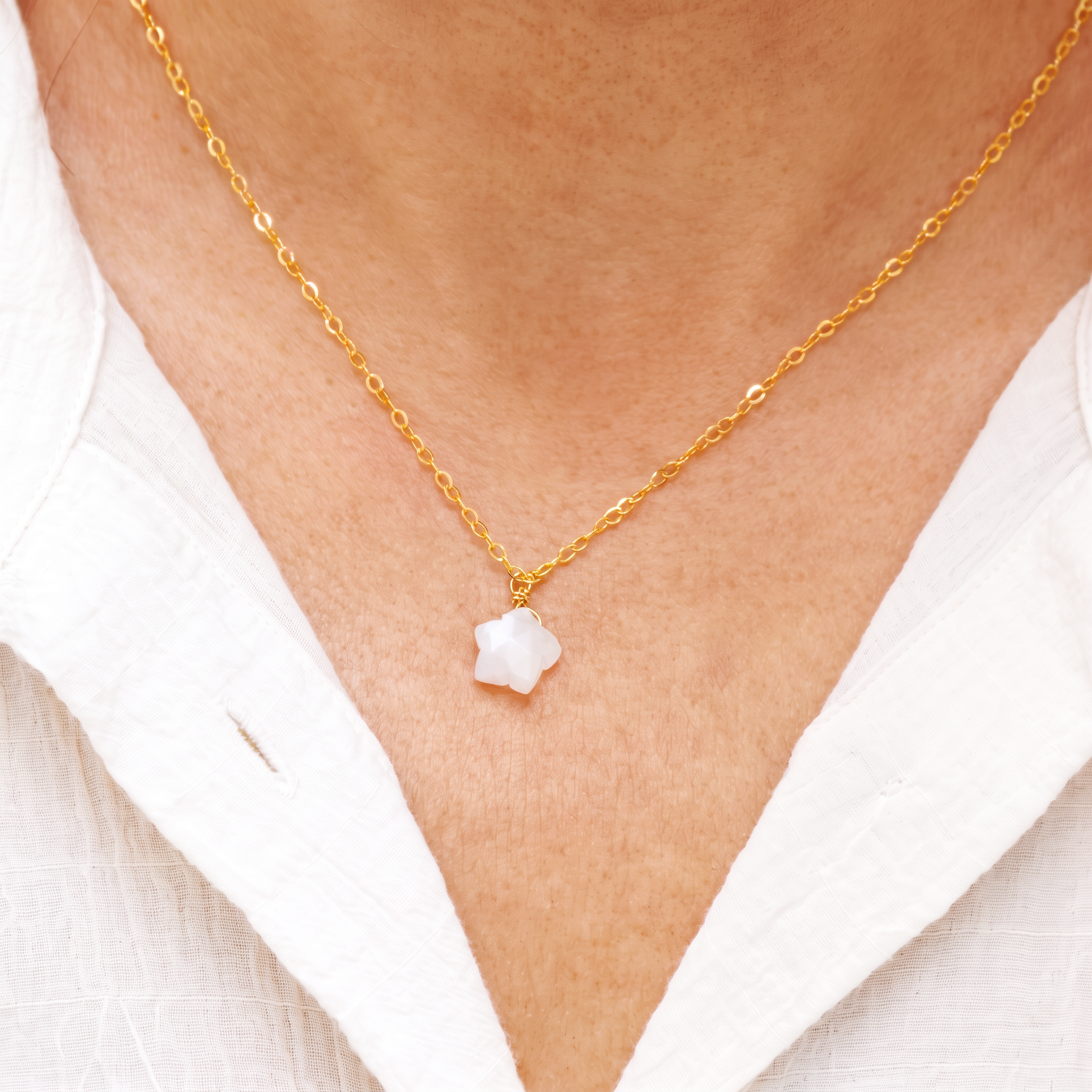 Moonstone Necklace / Star necklace