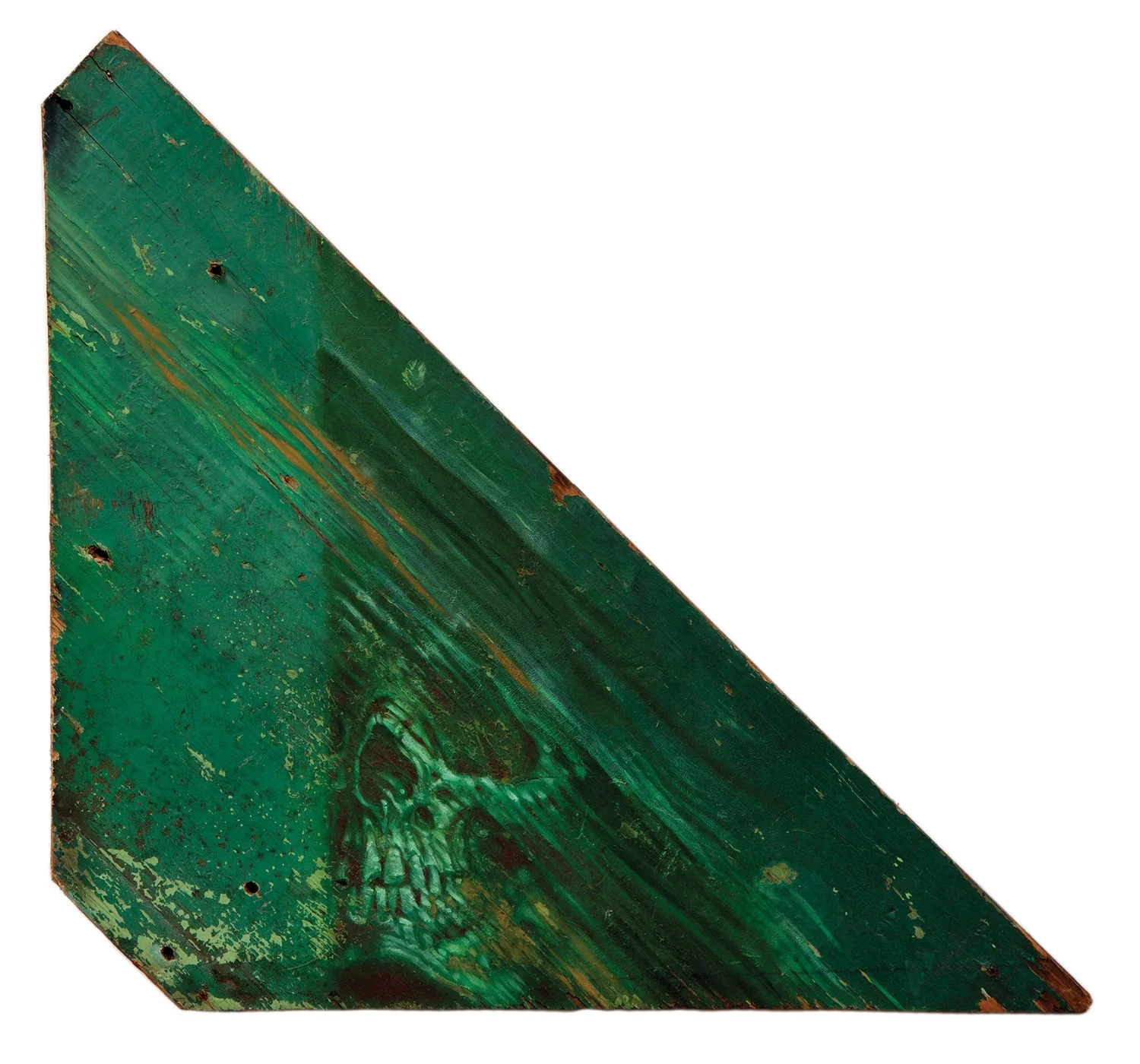 Green Ghost . 2014 - oil on wood. 12" x 12".