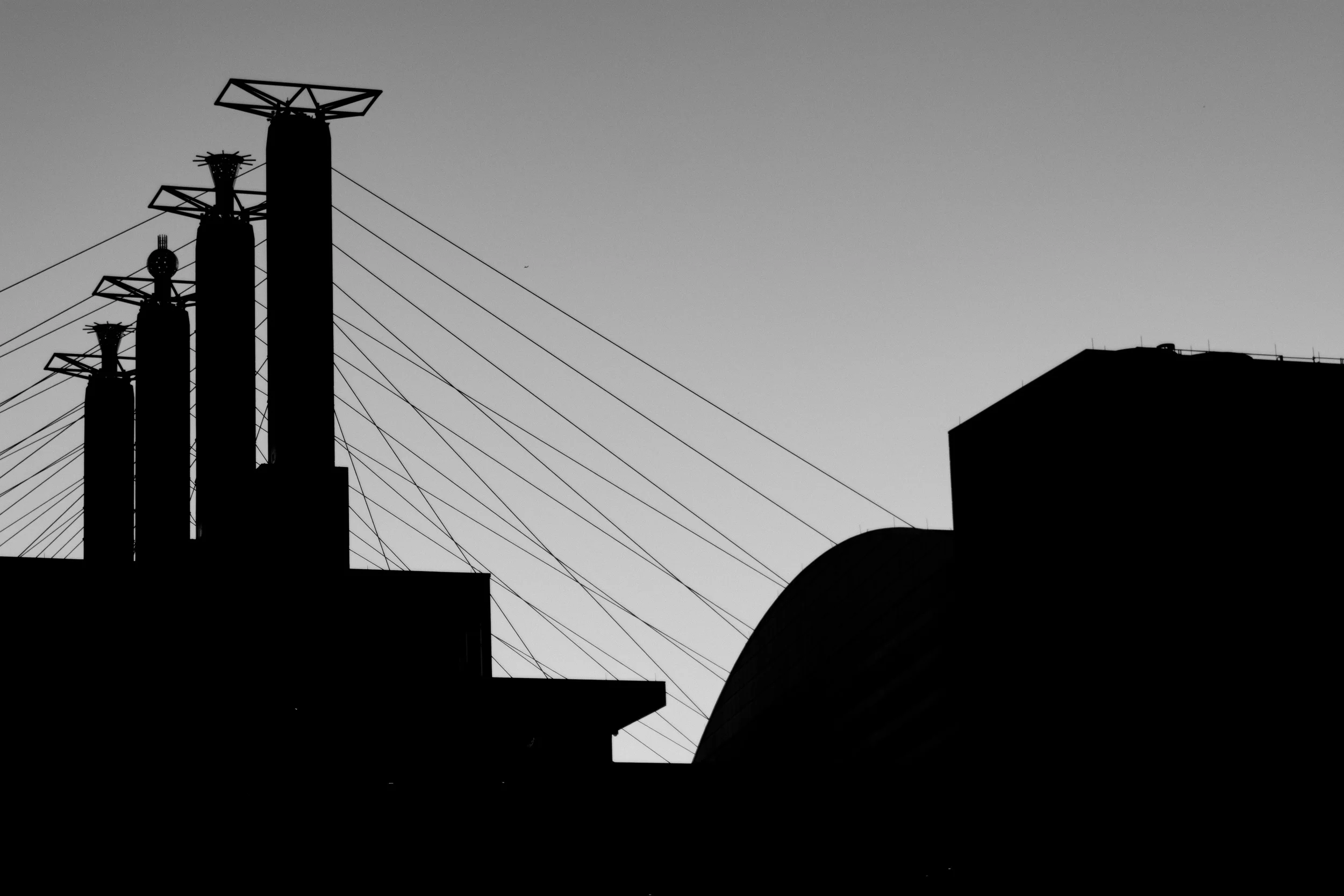 3 -1. Barttle Hall Backlite and missing a spire.
