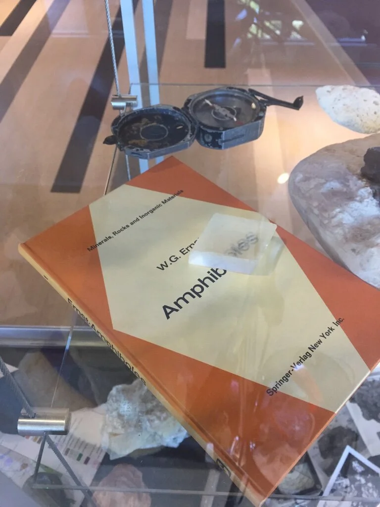  I placed a piece of calcite on top of the text of this book to show the double refraction properties of this crystal.  