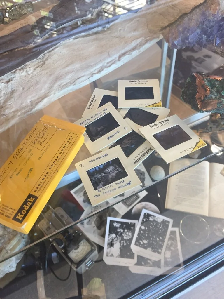  I placed this vintage slides of rock outcrops so that their images would be visible. 