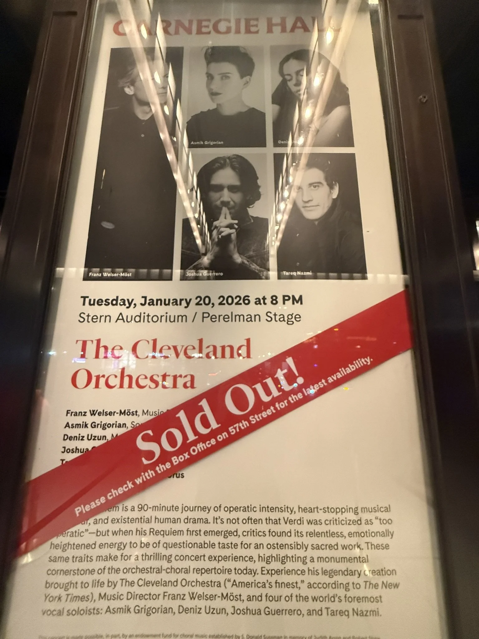  Cleveland Orchestra's Verdi Requiem at Carnegie Hall