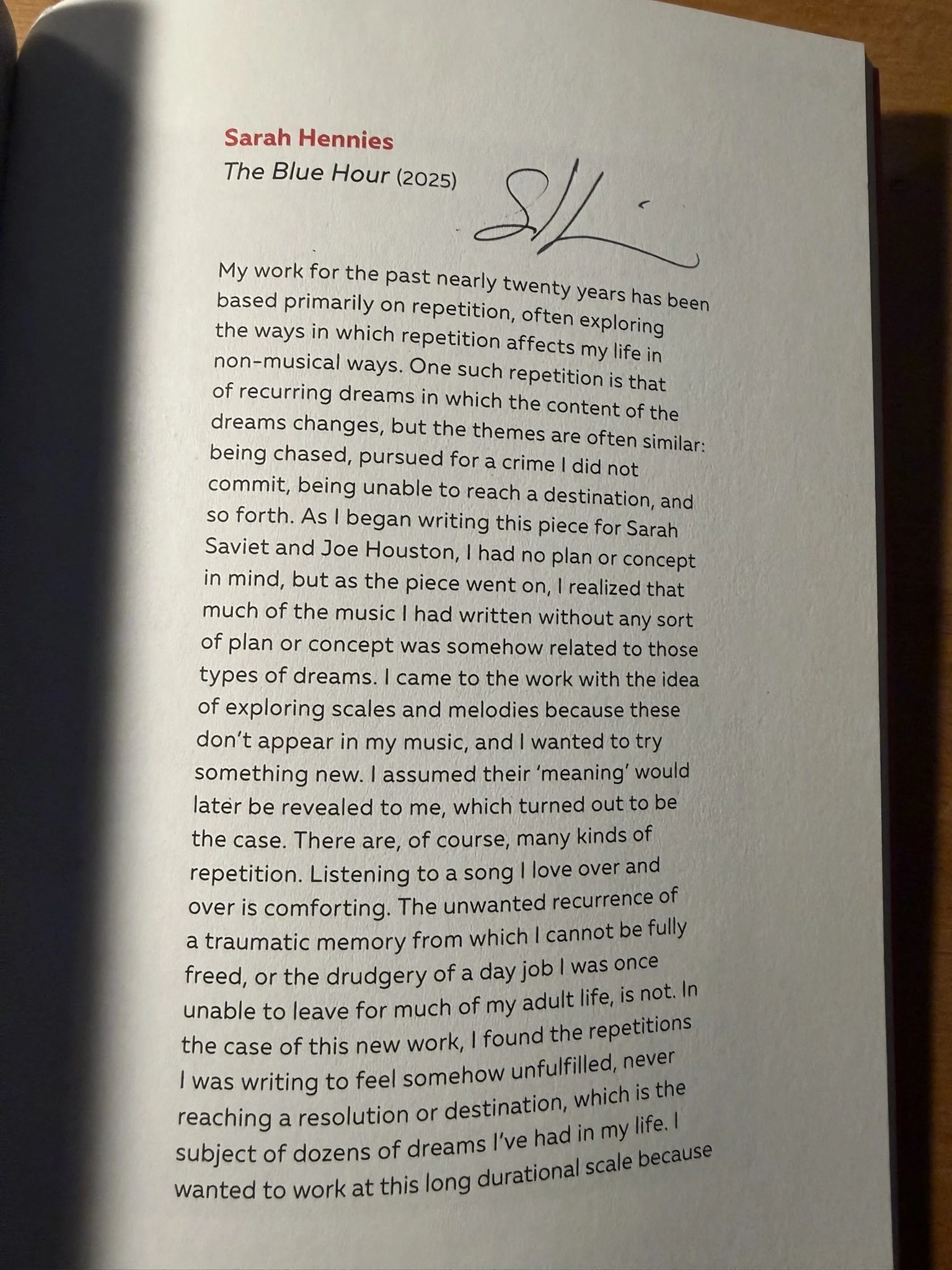 Sonicscape — Sarah Hennies: The Blue Hour