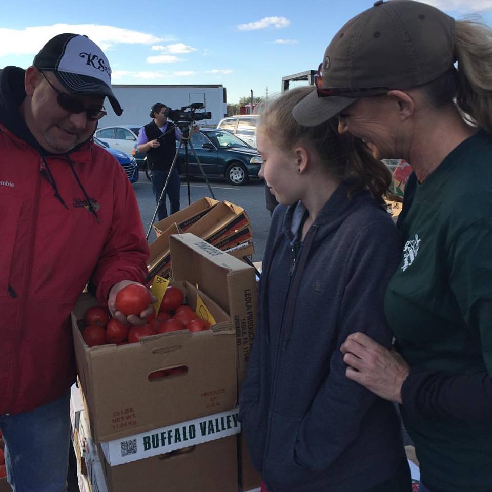 Volunteers Buying Produce