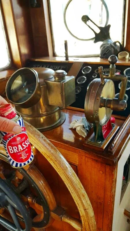 The brass glimmers under Brio's care