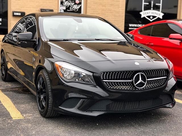 Just finished the repairs on this Mercedes CLA for a client that received damage from the recent Oklahoma City hail storm. Our client was able to get his claim number, leave the vehicle with us and relax while we handled the whole claims process. Com