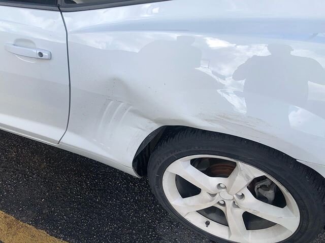 Check out this Camaro that came into the shop last week with a crushed rear quarter panel. Within a couple of days we had the quarter repair and back to the customer without any issues. From hail damage time minor collision, we can handle all your re
