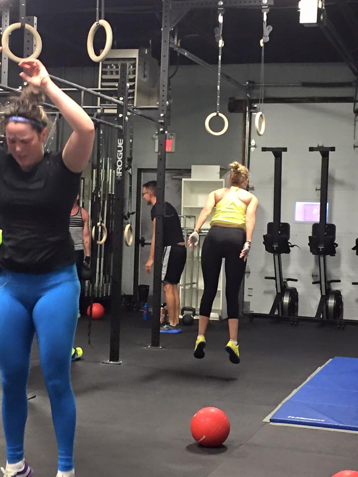 Christa working on her levitation skills ...